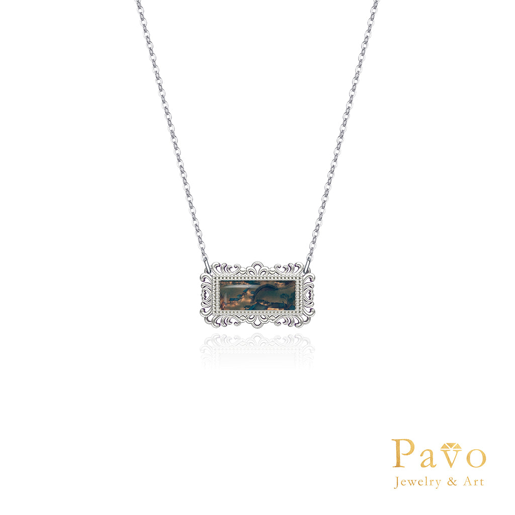 夜景《清明上河圖》藝術鑲嵌項鍊系列