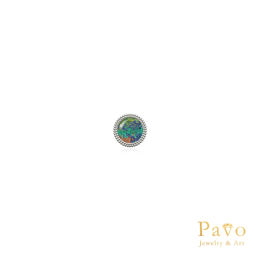 梵谷《鳶尾花》藝術鑲嵌耳環系列