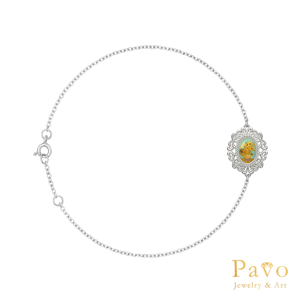 梵谷《十二朵向日葵》藝術鑲嵌手鍊系列