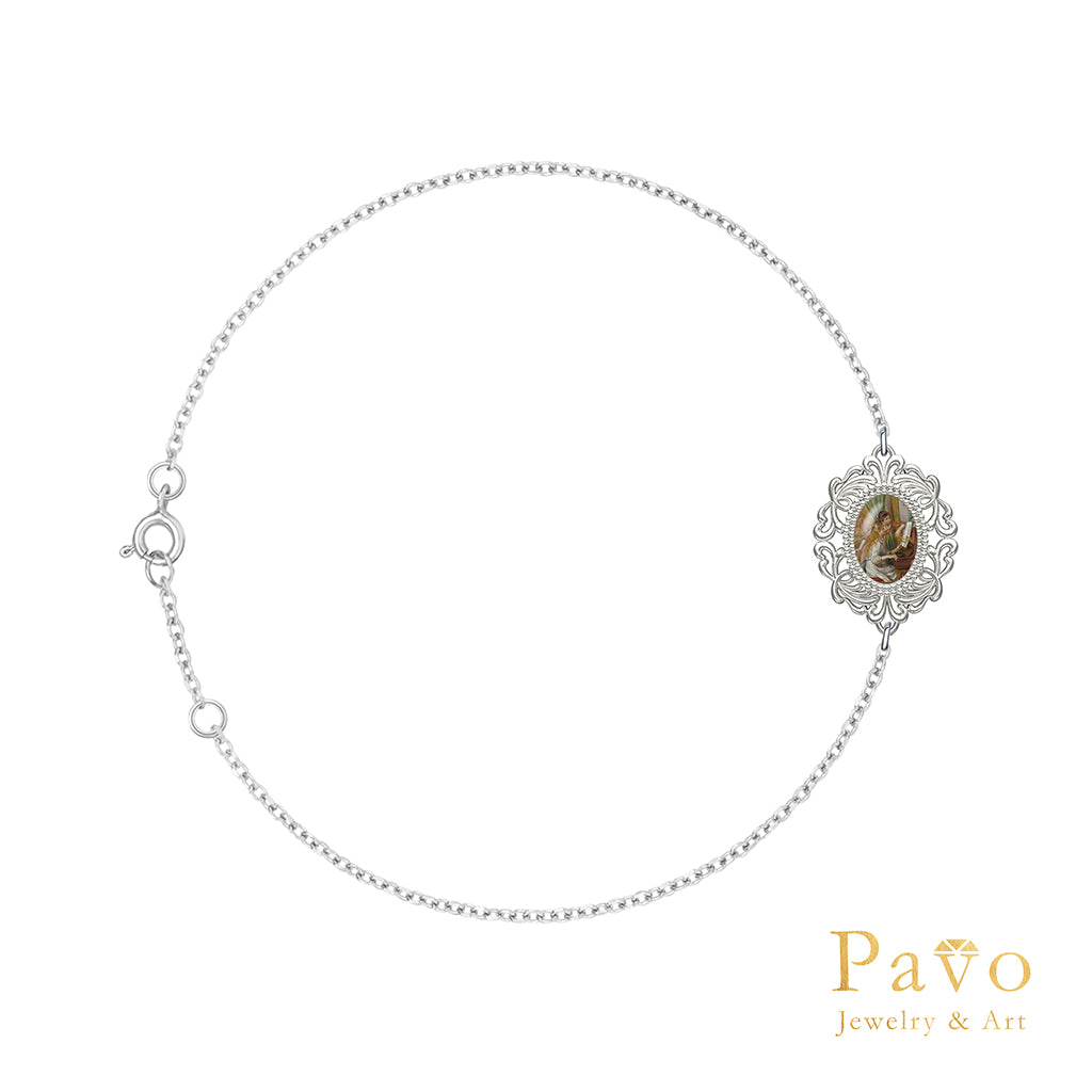 雷諾瓦《彈鋼琴的少女》藝術鑲嵌手鍊系列