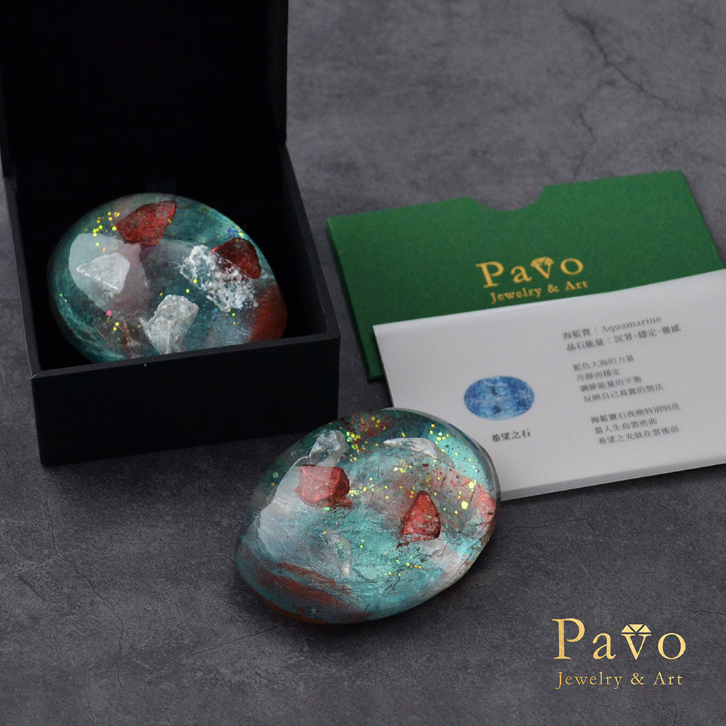 三月誕生石《海水藍寶》藝術寶石皂共生系列