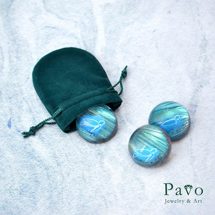 守護動物《藍寶海龜的禮物》藝術寶石皂