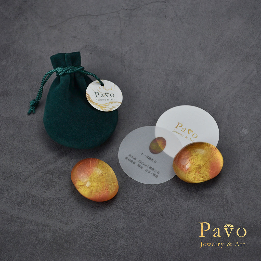 十一月誕生石《黃水晶》藝術寶石皂共生系列