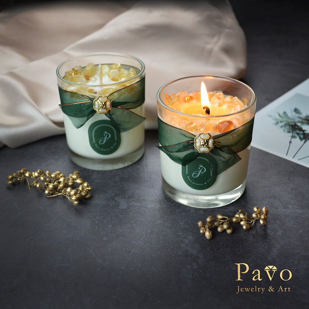 水晶能量蠟燭《黃水晶》