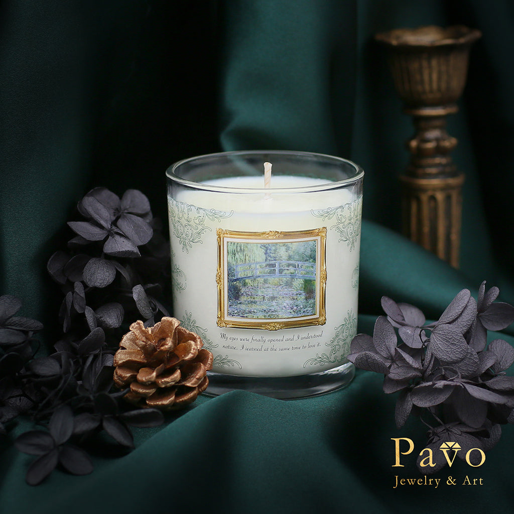 莫內《睡蓮和日本橋》簽名經典蠟燭