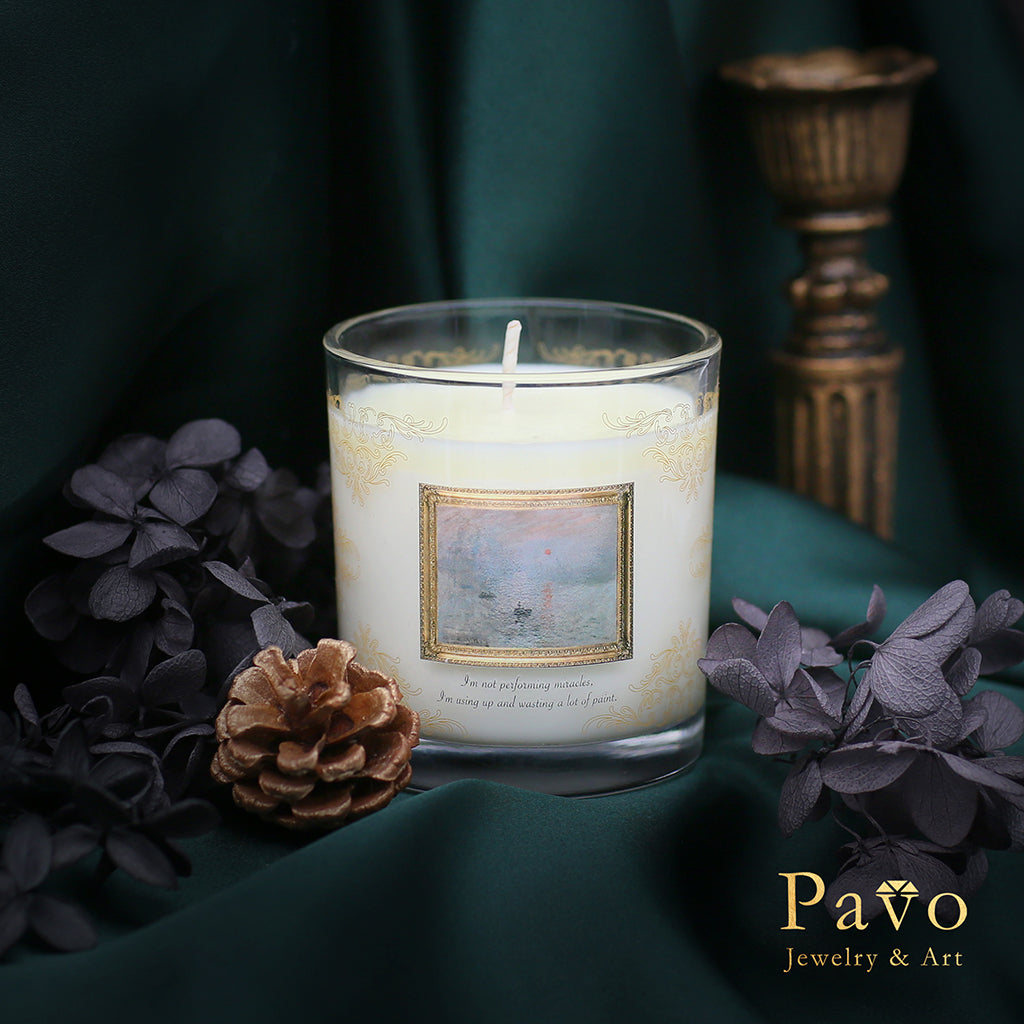 莫內《日出》簽名經典蠟燭