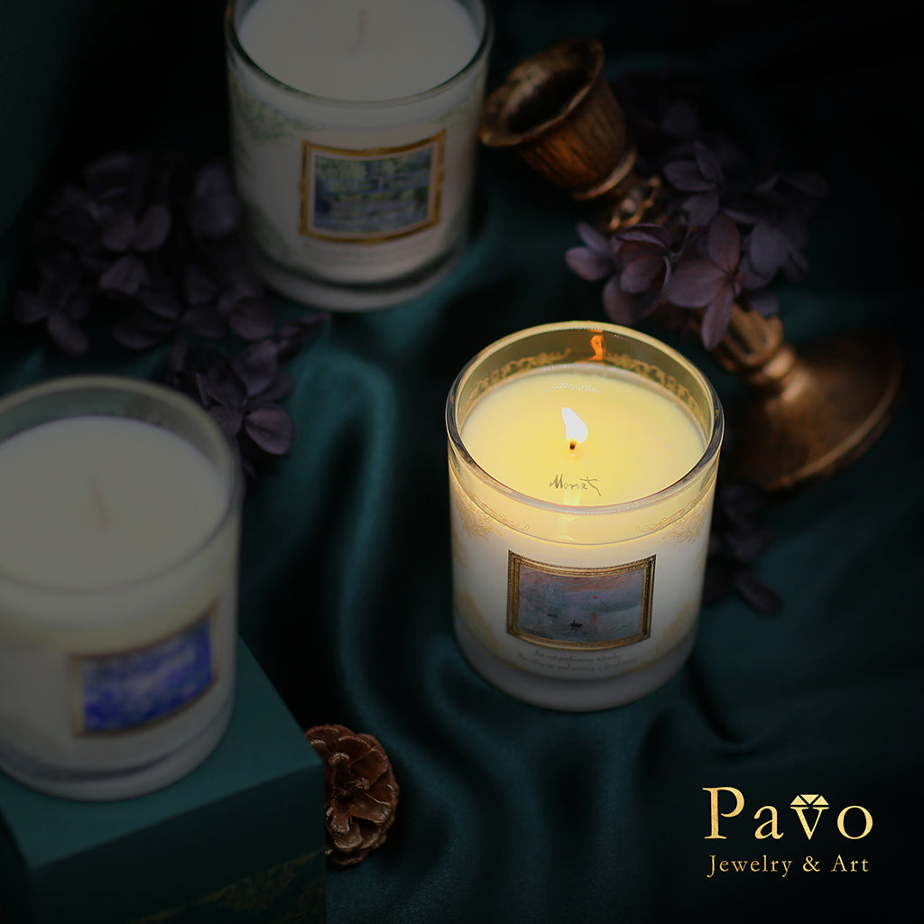 莫內《睡蓮》簽名經典蠟燭