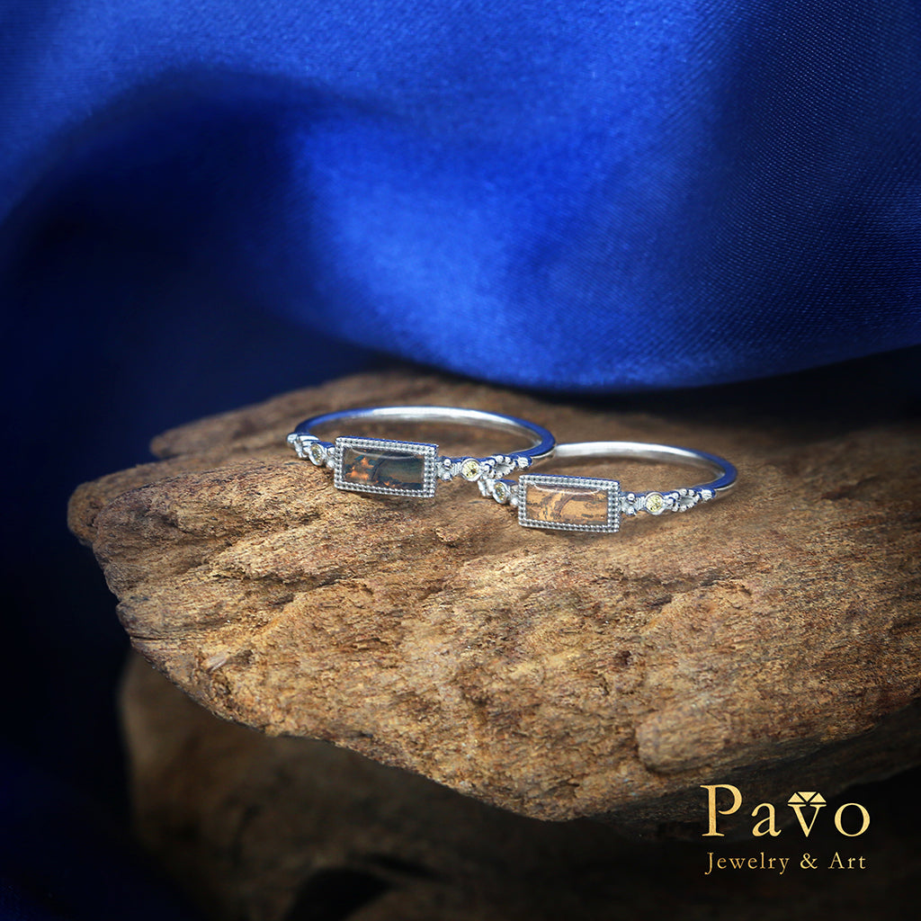 夜景《清明上河圖》藝術鑲嵌戒指系列