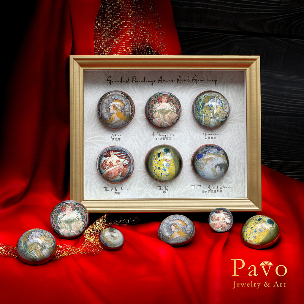 克林姆《婦女的三種年齡》藝術寶石皂