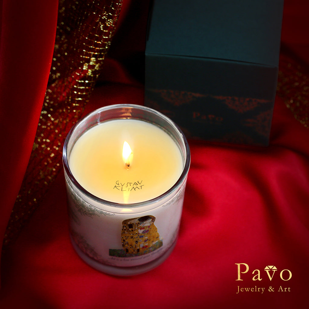 克林姆《吻》簽名經典蠟燭