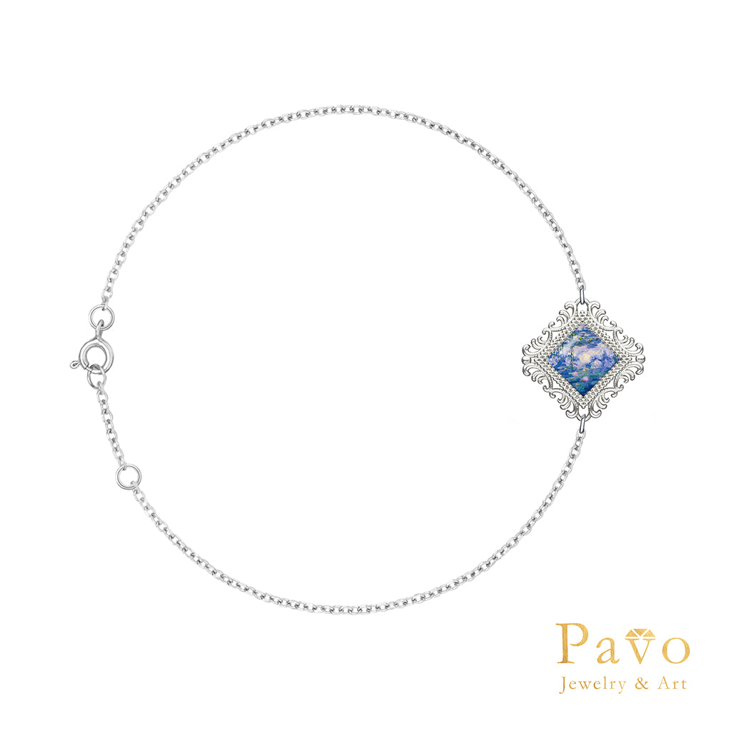 莫內《睡蓮》藝術鑲嵌手鍊系列