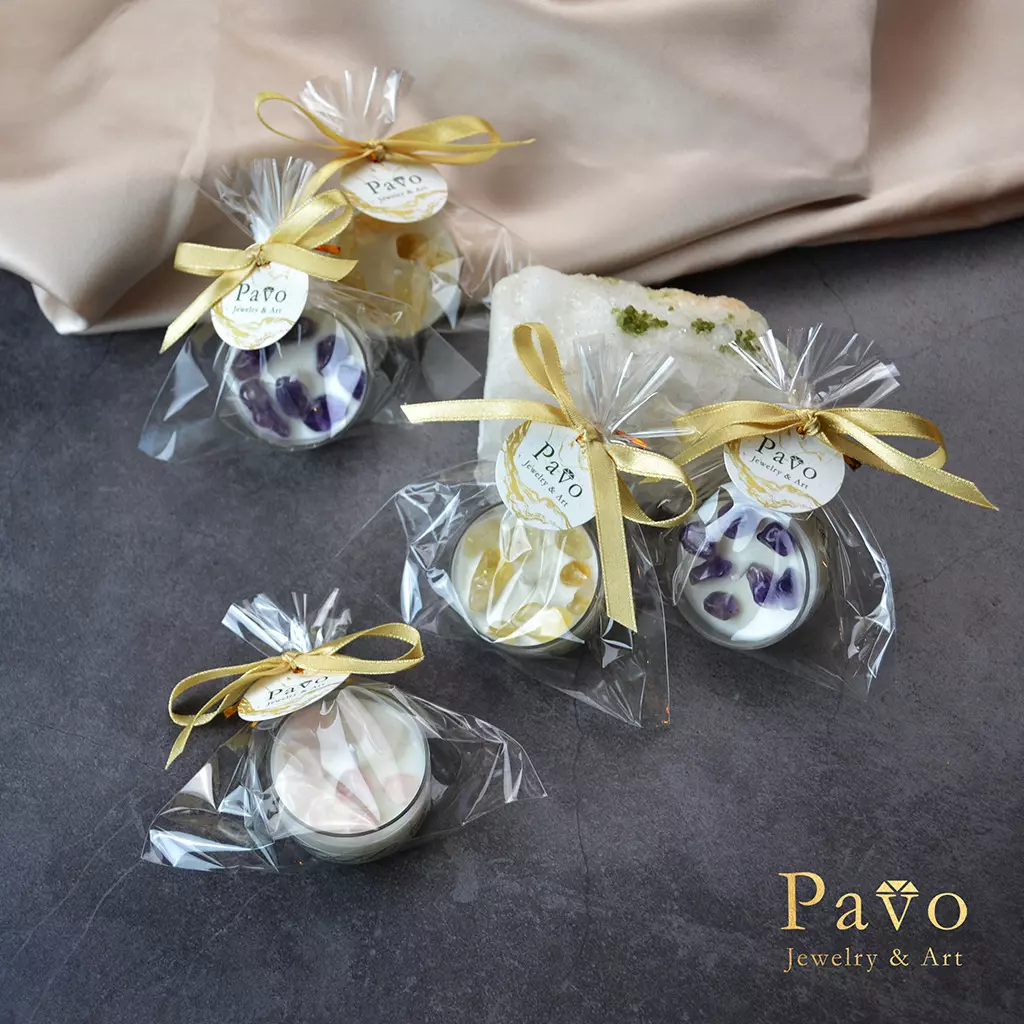 Pavo 專屬香氛水晶大豆茶蠟燭-粉水晶4