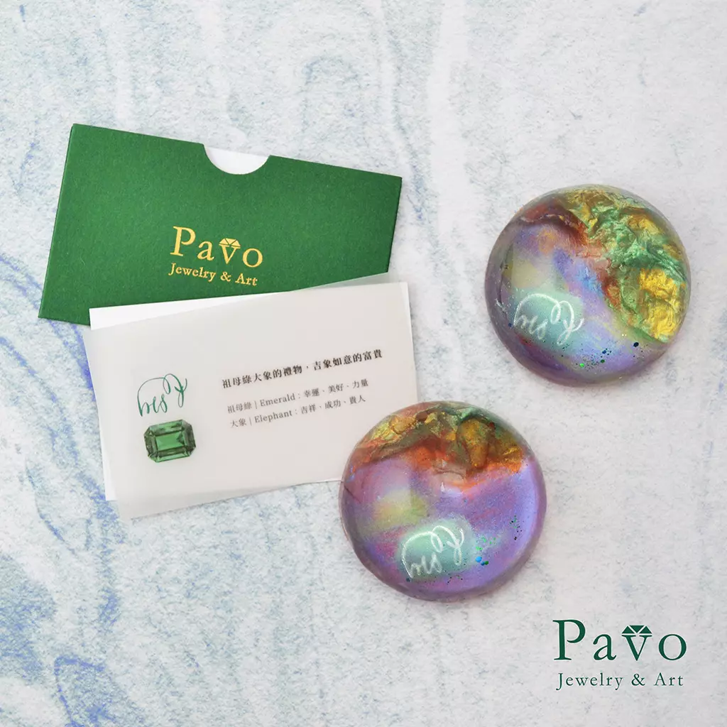 藝術寶石皂 Pavo x 守護動物系列- 祖母綠大象的禮物卡