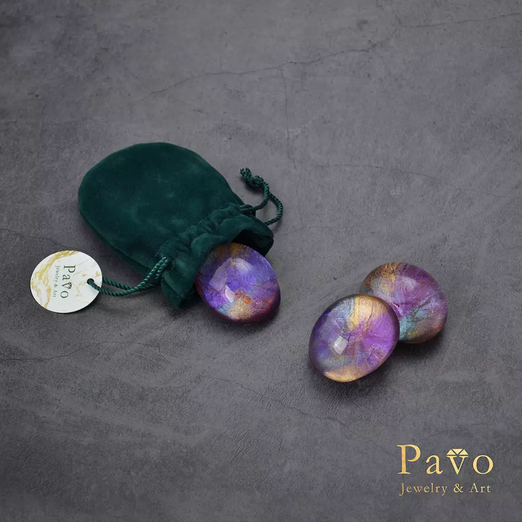 藝術寶石皂 -二月誕生石 迷你珍藏系列-紫水晶 Amethyst 展示